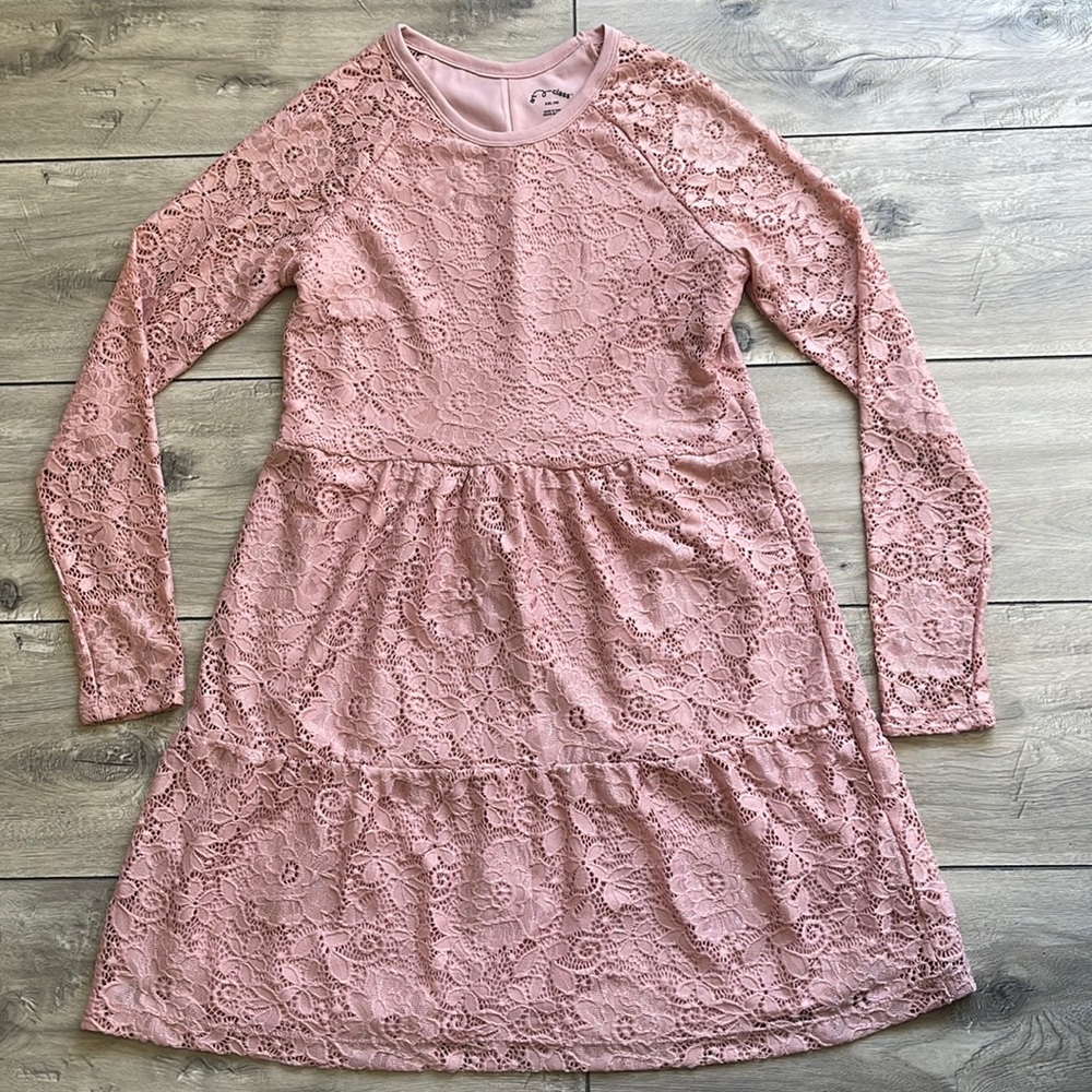 Art Class Rose Colored Girl Lace Dress Size XXL (18)